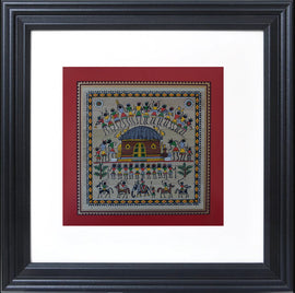 Tribal Art Style1 Painting on Palm leaf