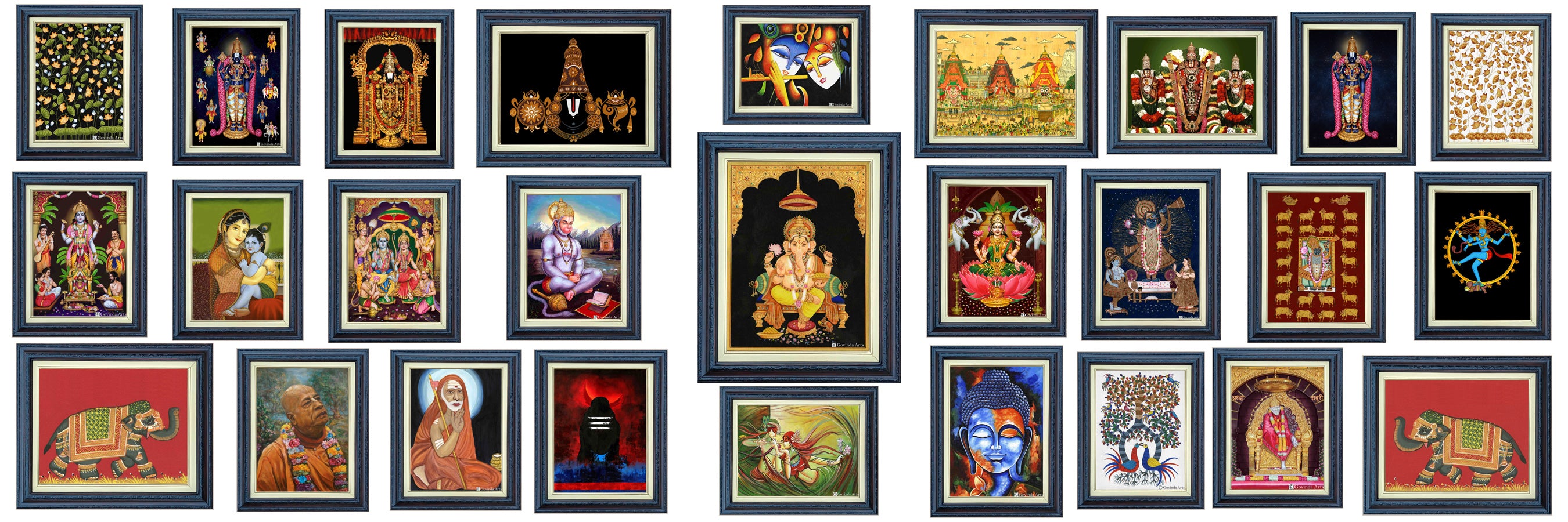 Devotional Painting in Classic Wood Frames