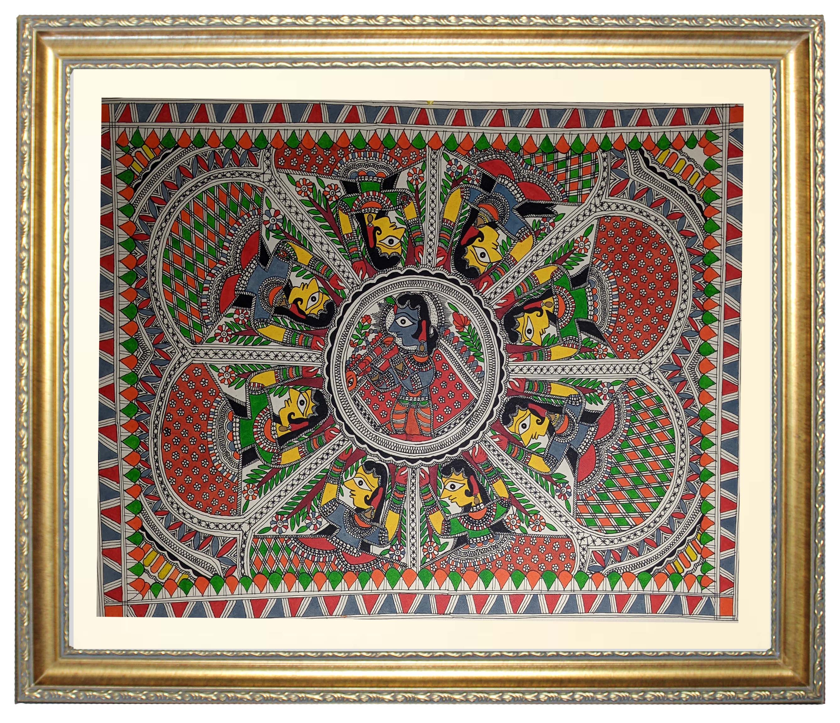 Framed Madhubani Painting | Framed Madhubani Picture