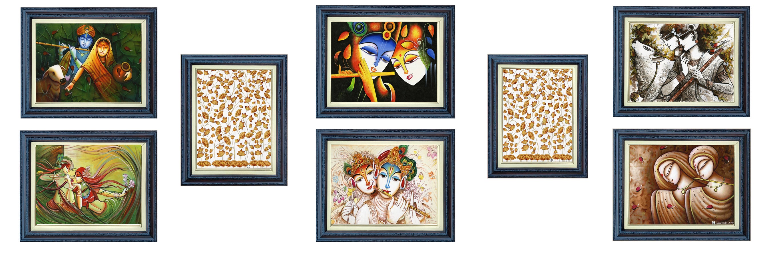 Framed Radha-Krishna Painting | Framed Radha-Krishna Picture