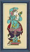 Dancing Ganesha Painting in Authentic Wood Frame-1