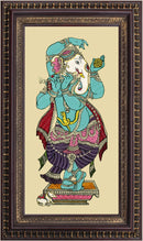 Dancing Ganesha Painting in Authentic Wood Frame-2