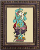 Dancing Ganesha Painting in Authentic Wood Frame-5