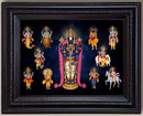 Dasavataram Painting in Authentic Wood Frame (Horizontal)-3