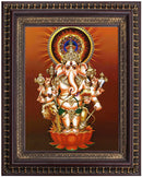Drsti/Dhisti Ganesha Painting in Authentic Wood Frame-1