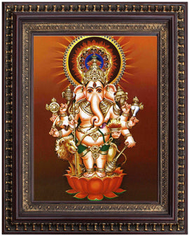 Drsti/Dhisti Ganesha Painting in Authentic Wood Frame