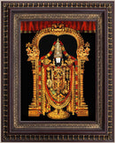 Lord Balaji in Golden Painting in Authentic Wood Frame-1