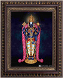 Lord Venkateswara Swamy with Universal Background Painting in Authentic Wood Frame-1