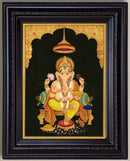 Lord Ganesha Painting in Authentic Wood Frame-3