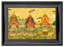 Lord Jaganath Baladev Subhadra Devi Ratha Yatra Painting in Authentic Wood Frame-5