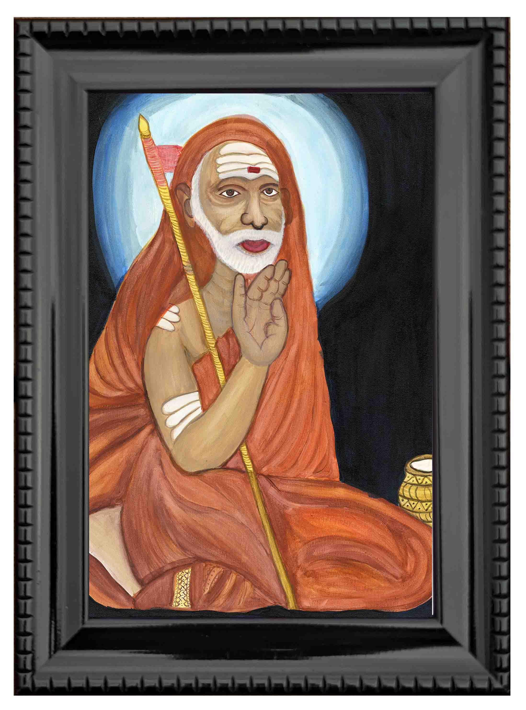 Mahaperiyavar Painting in Authentic Wood Frame