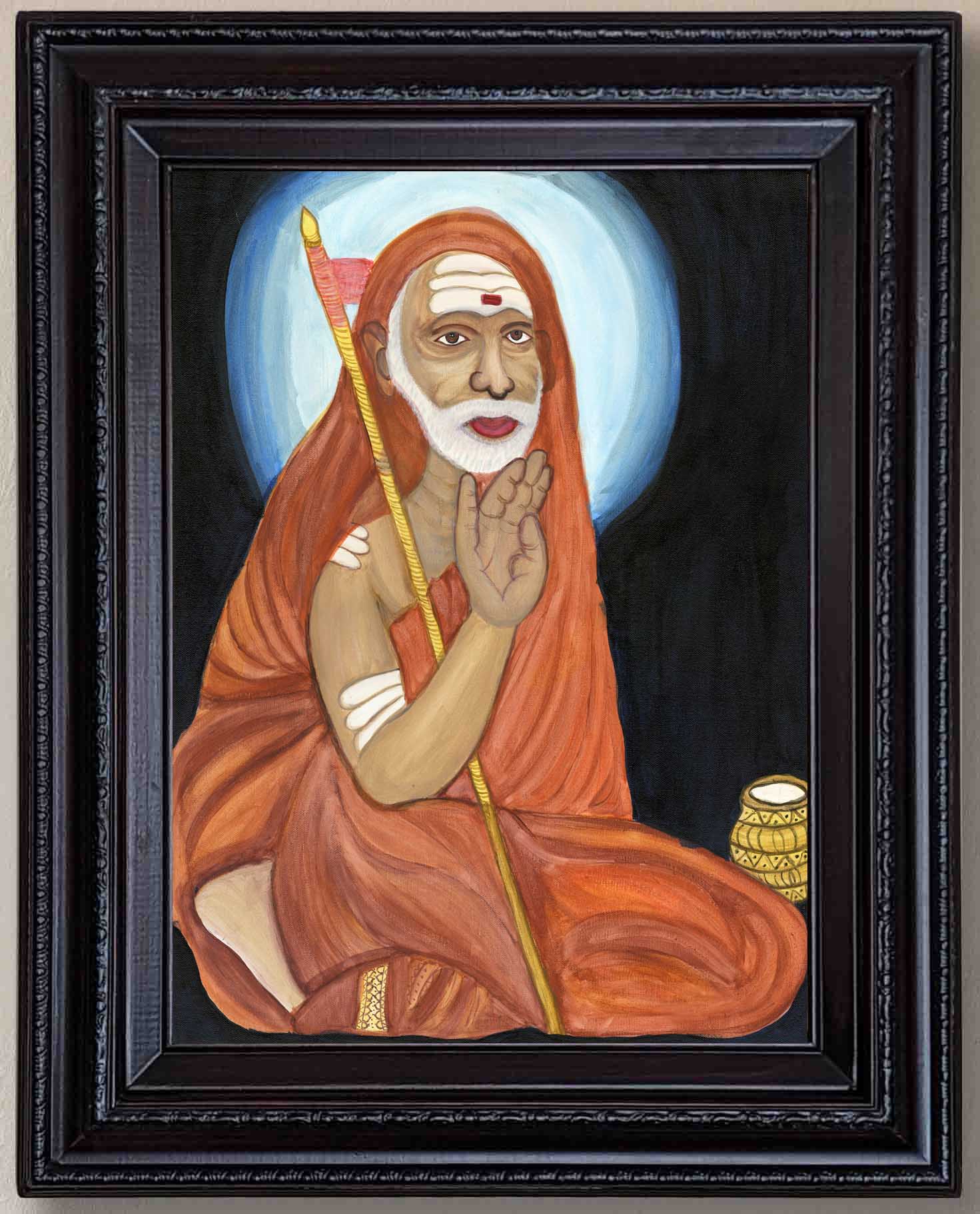 Mahaperiyavar Painting in Authentic Wood Frame