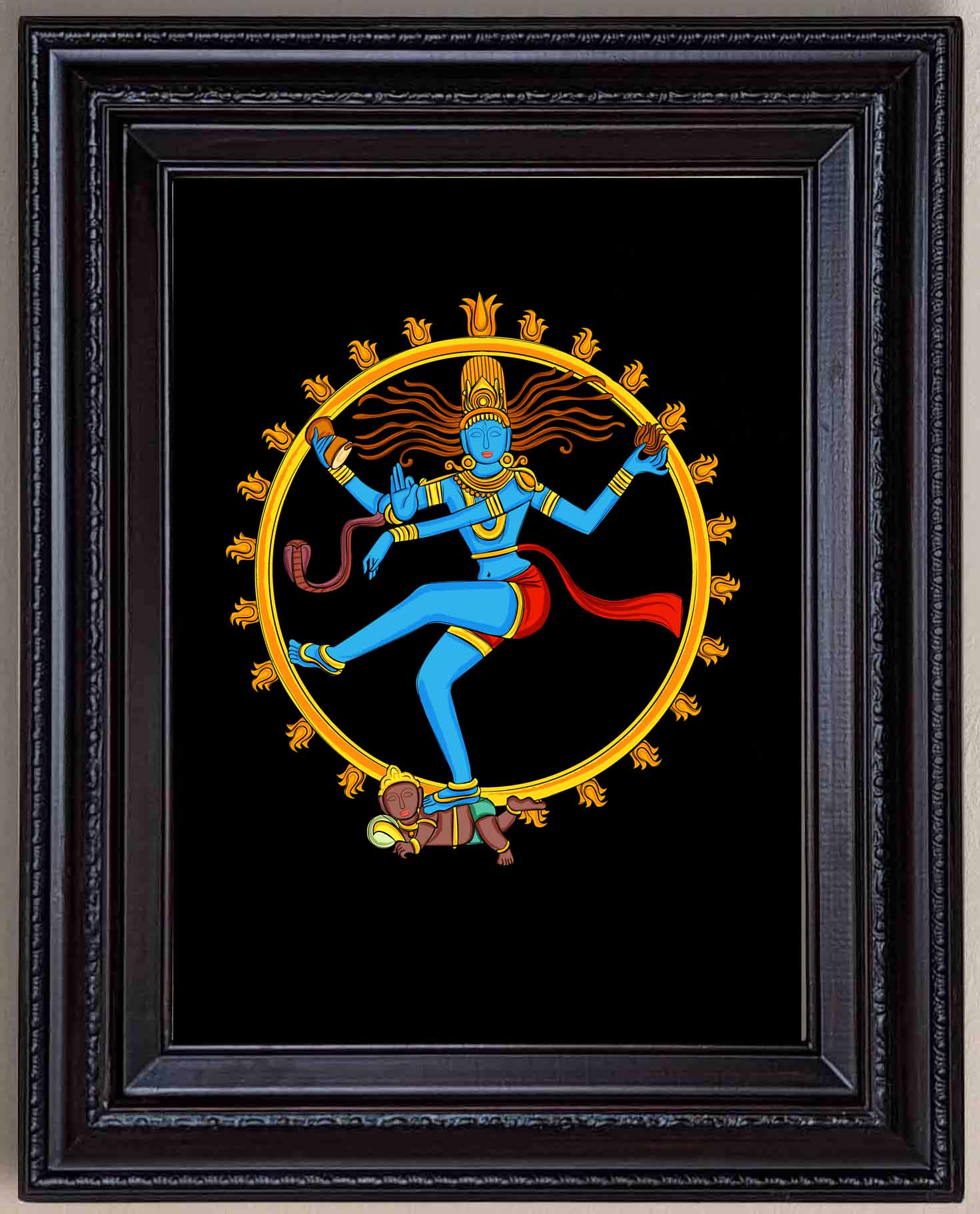 Nataraj Painting in Authentic Wood Frame