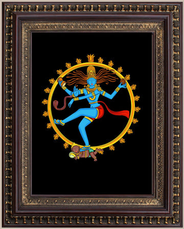 Nataraj Painting in Authentic Wood Frame