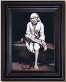 Shiridi Sai Baba Original Painting in Authentic Wood Frame-1