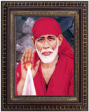 Shiridi Sai Baba Portrait in Authentic Wood Frame-1