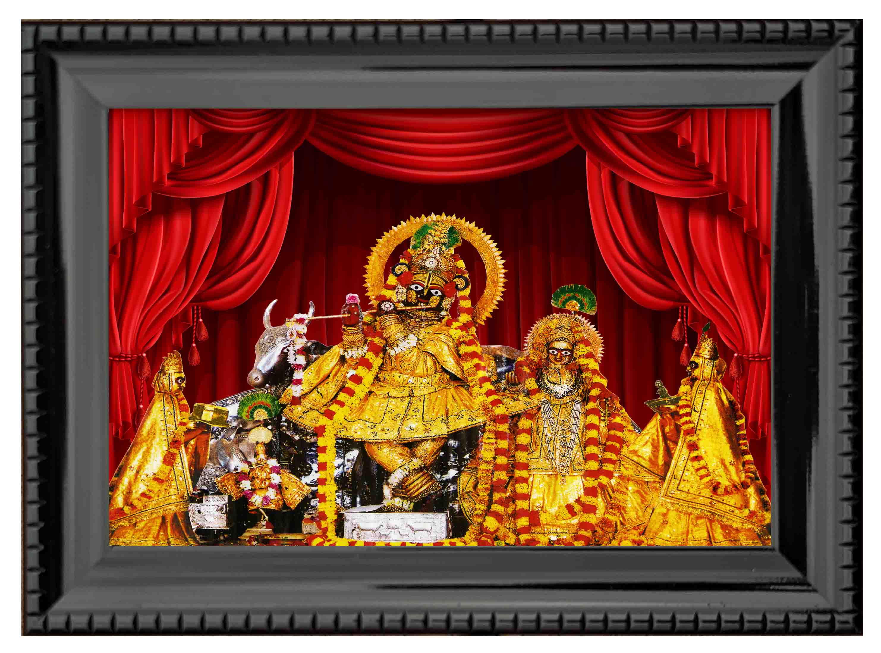 Sri Radha Govindji Picture in Authentic Wood Frame