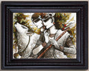 Radha Krishna with Cow Modern Painting in Authentic Wood Frame-3