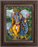 Sri Radha Krsna Tribhangi form Painting in Authentic Wood Frame-1