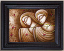 Radha Krsna in Rose Petals Painting in Authentic Wood Frame-3