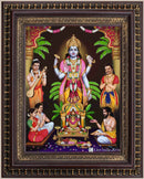 Lord SatyaNarayana Swamy Painting in Authentic Wood Frame-1