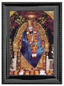 Shiridi Sai Baba Temple Deity Picture in Authentic Wood Frame-5