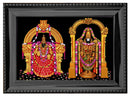 Sri Venkateswara Swamy and Padmavati Painting in Authentic Wood Frame-3