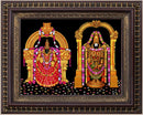 Sri Venkateswara Swamy and Padmavati Painting in Authentic Wood Frame-1