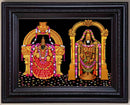Sri Venkateswara Swamy and Padmavati Painting in Authentic Wood Frame-2