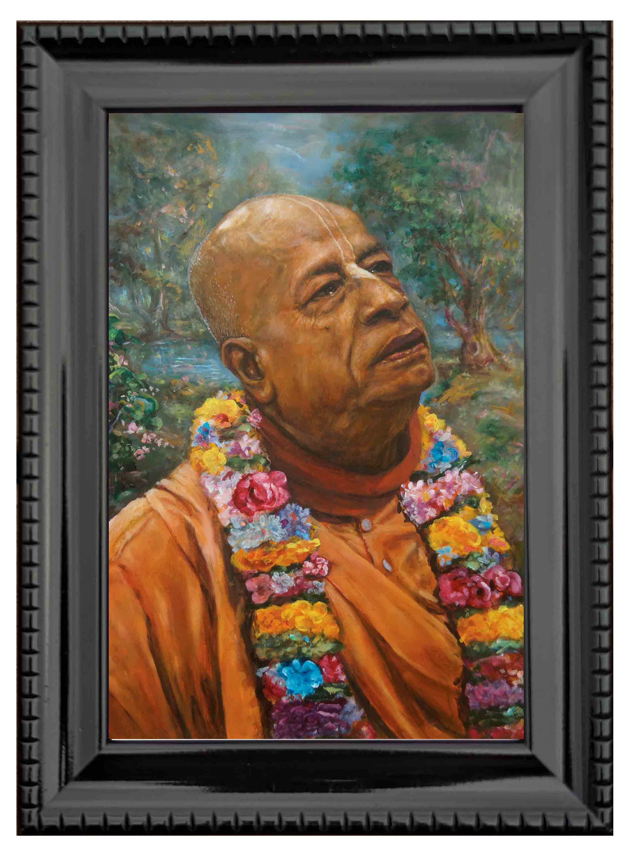 Srila Prabhupad Painting in Authentic Wood Frame