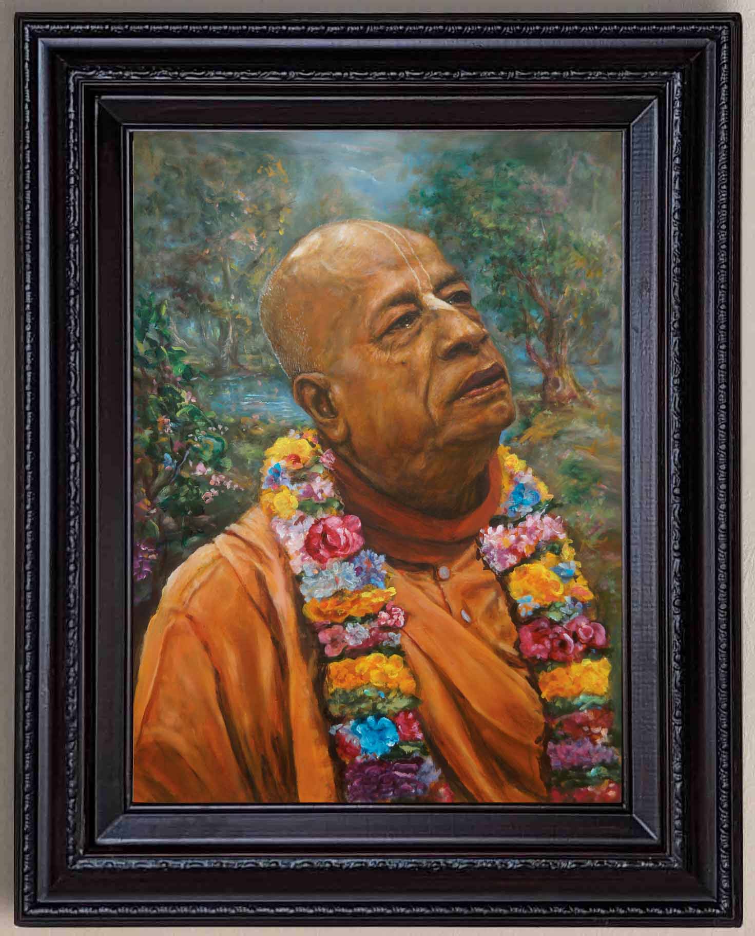 Srila Prabhupad Painting in Authentic Wood Frame