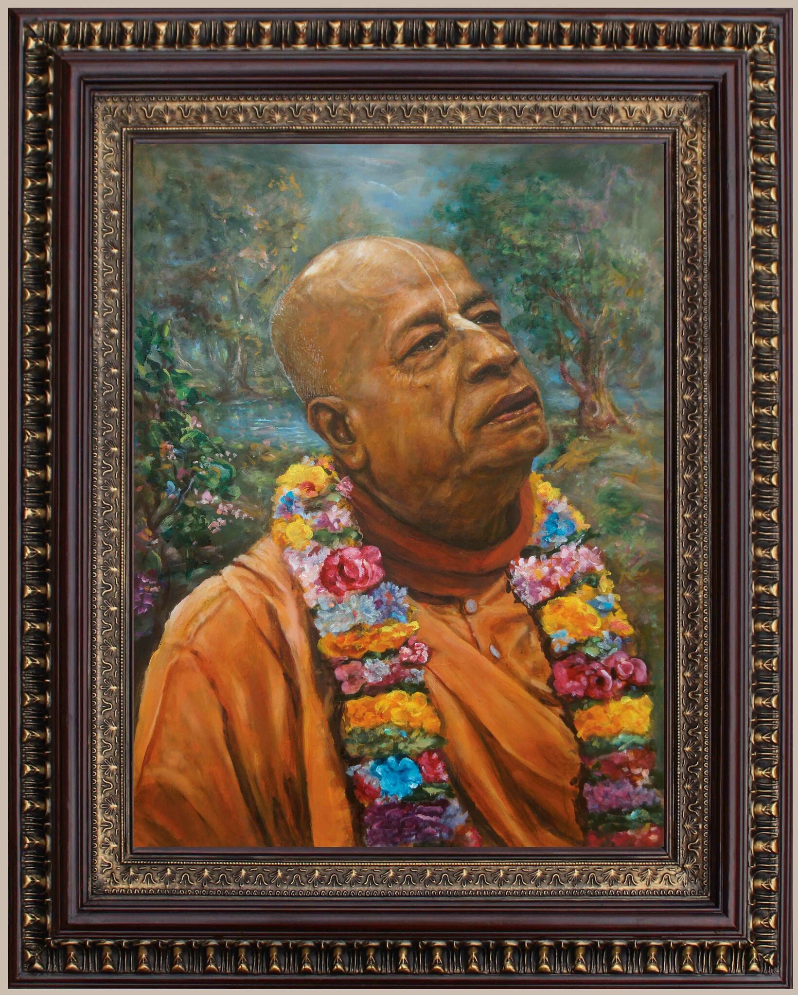 Srila Prabhupad Painting in Authentic Wood Frame