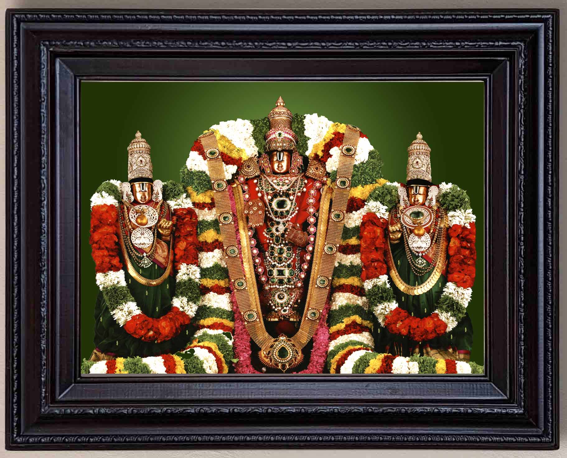 Srinivasa Utsava Vigrahallu Picture in Authentic Wood Frame