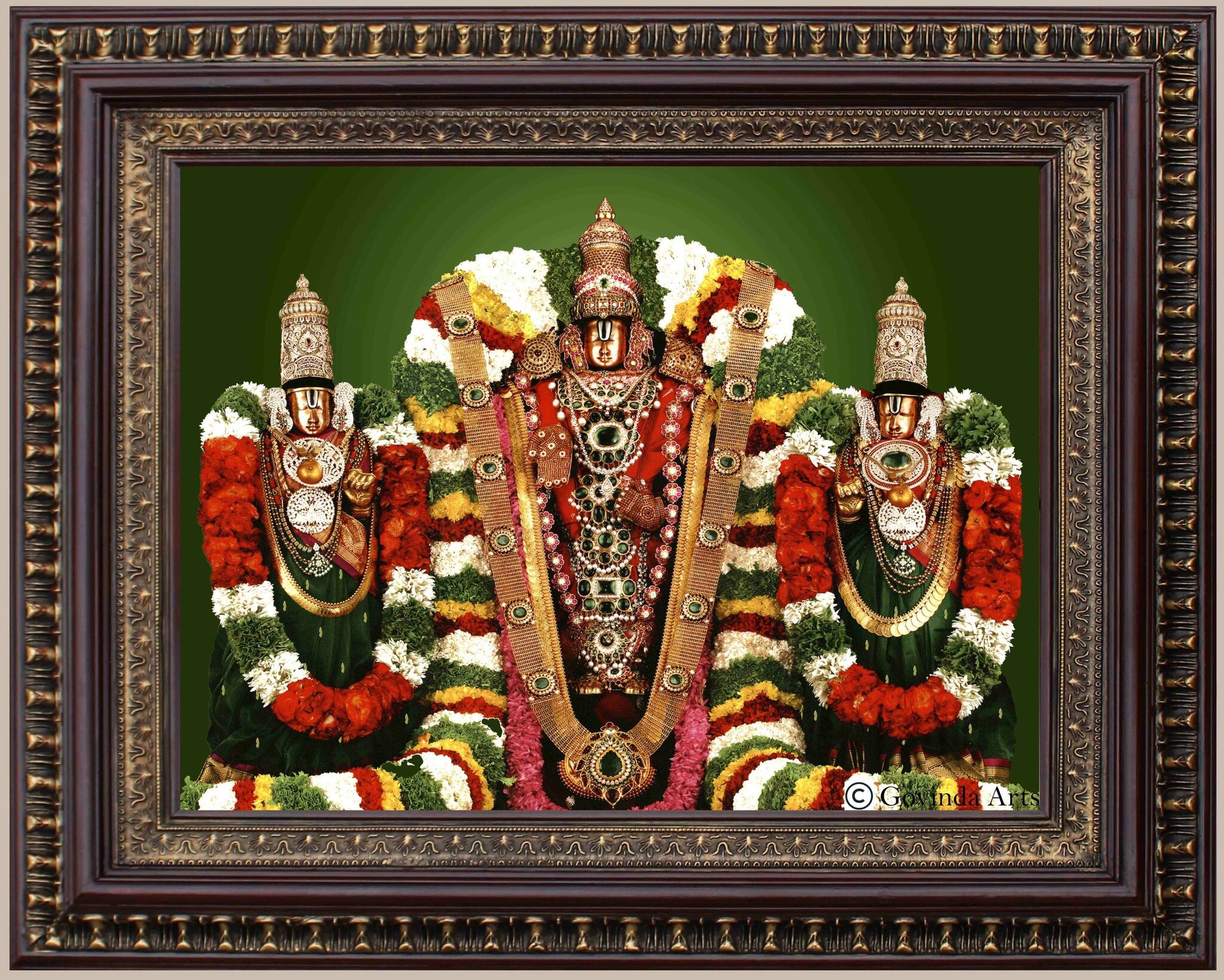 Srinivasa Utsava Vigrahallu Picture in Authentic Wood Frame