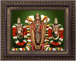 Srinivasa Utsava Vigrahallu Picture in Authentic Wood Frame