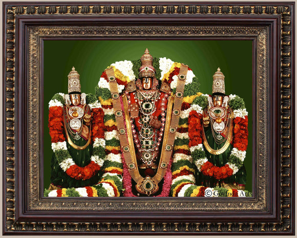 Srinivasa Utsava Vigrahallu Picture in Authentic Wood Frame