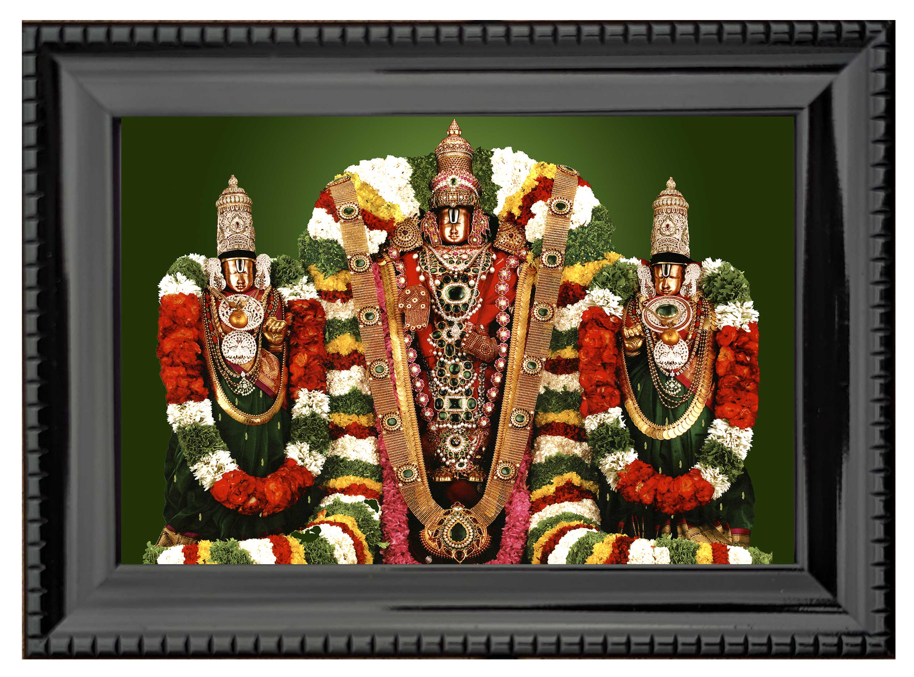 Srinivasa Utsava Vigrahallu Picture in Authentic Wood Frame