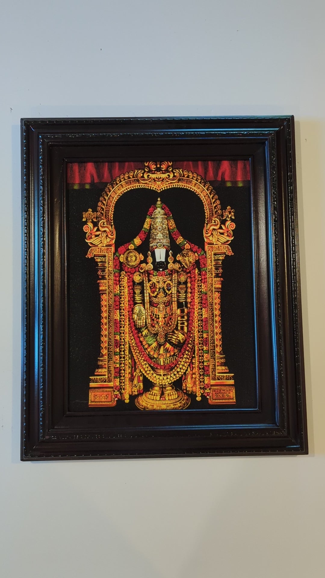 Lord Balaji in Golden Painting in Authentic Wood Frame-6