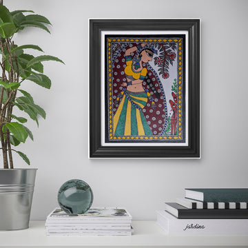 Fine Lady in Artistic Style Madhubani Painting - 0
