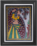 Fine Lady in Artistic Style Madhubani Painting-1