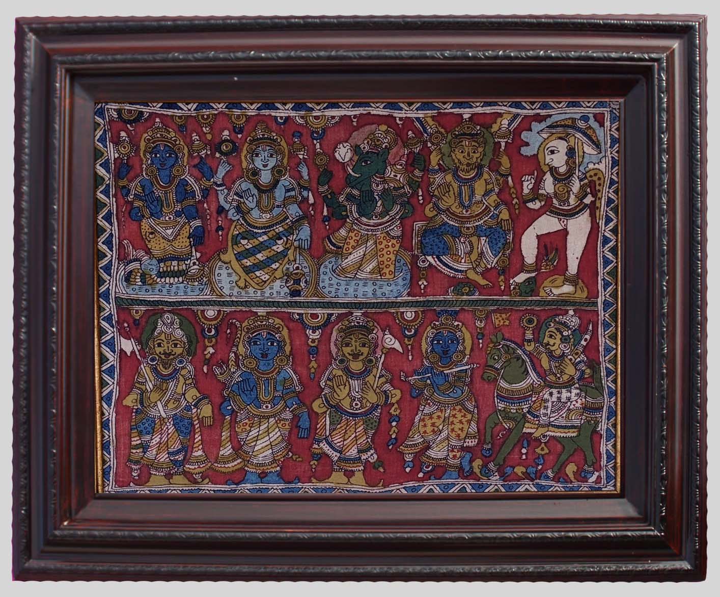 Dasavatharam Painting in Kallamkari