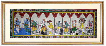 Dasavatharam Hand Painting in Patachitra Style (Style 1)