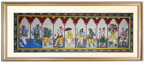 Dasavatharam Hand Painting in Patachitra Style (Style 1)