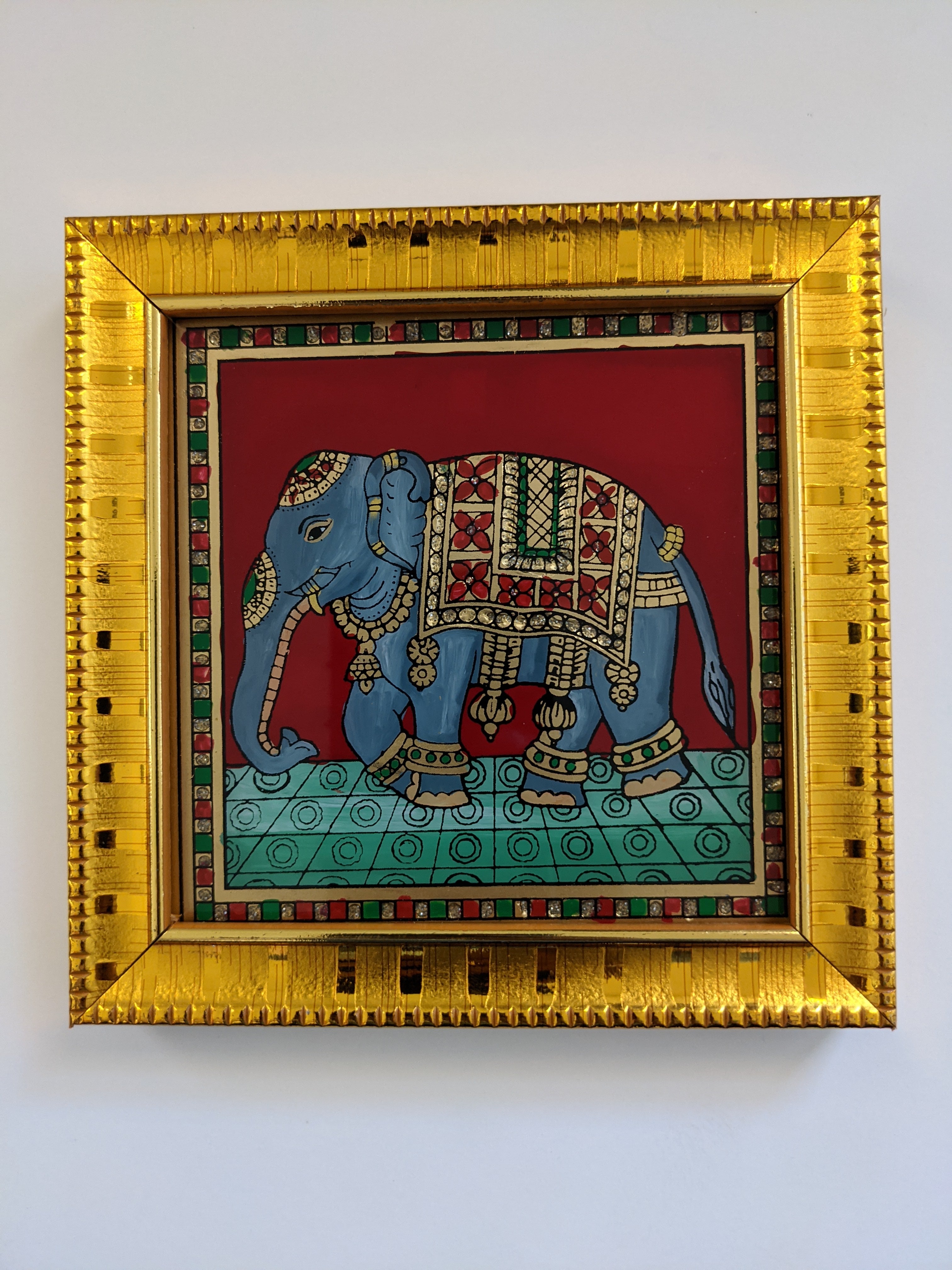 Elephant Glass Painting return gift