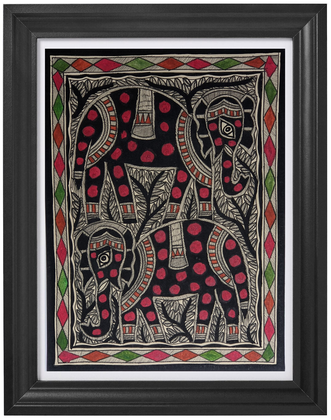 Two Elephants Madhubani Paintings