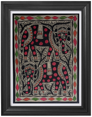 Two Elephants Madhubani Paintings