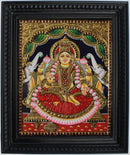 Goddess Lakshmi Devi Tanjore Art in Wood Frame-2