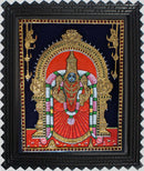 Goddess Padmavati Devi Tanjore Art in Wood Frame-1