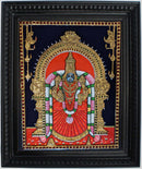 Goddess Padmavati Devi Tanjore Art in Wood Frame-2