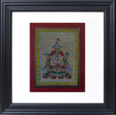 Gopi's Formed as an Arch Around Lord Krsna Painting on Palm Leaf-1